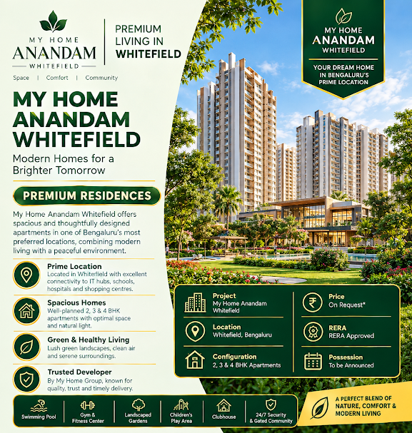 My Home Anandam Whitefield - site overview near ITPB and Kadugodi